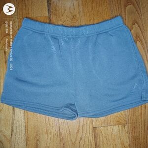 Blue Athletic Shorts with Elastic Waistband
